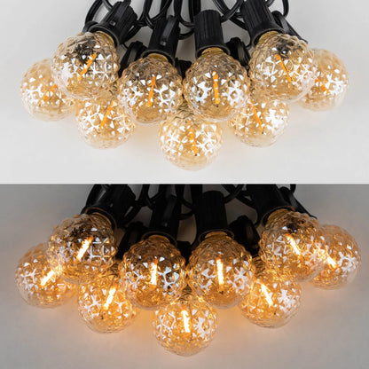 DecorBites™ Dimmable LED G40 String Lights | 50FT 65FT Connectable Outdoor Fairy Light