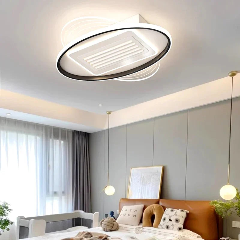 DecorBites™ Kids Bedroom Ceiling Fan with Remote Control & Light - Modern Bladeless LED Fan