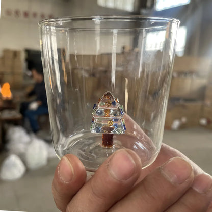 DecorBites™ 300ml 3D Christmas Tree Wine Glass Cup - Elegant Holiday Gift Drinking Glass