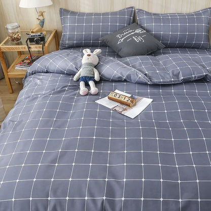 DecorBites™ Lattice Plant Geometric Pattern Bedding Set with Sheet Pillows