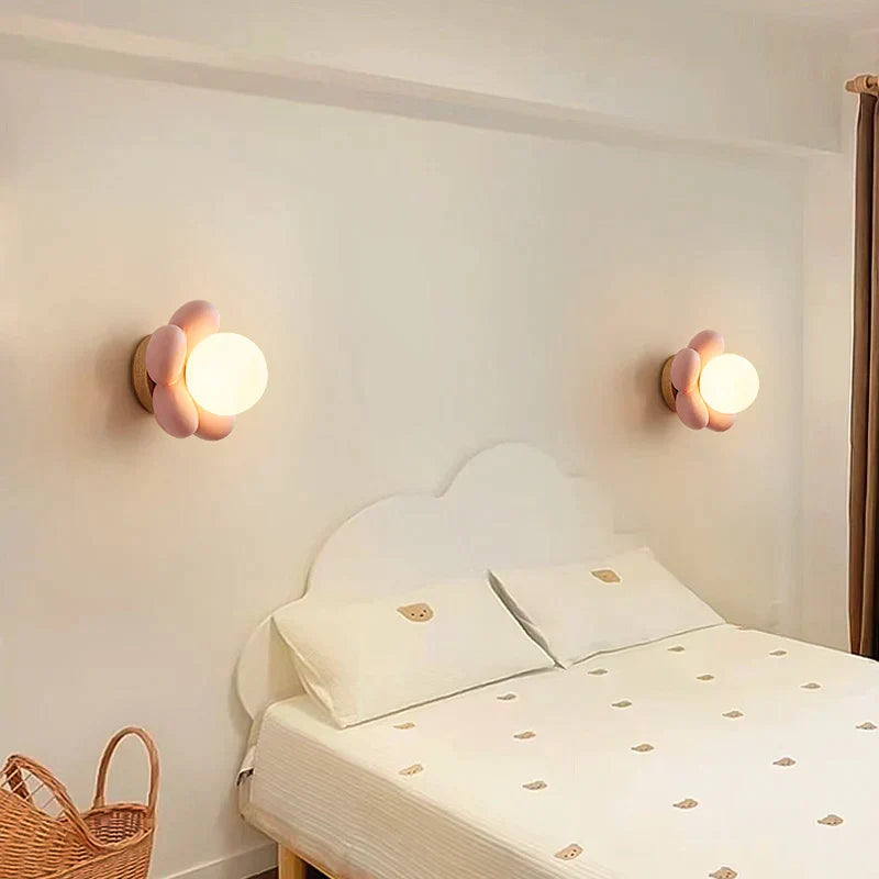 Pink Resin Flower Lamp