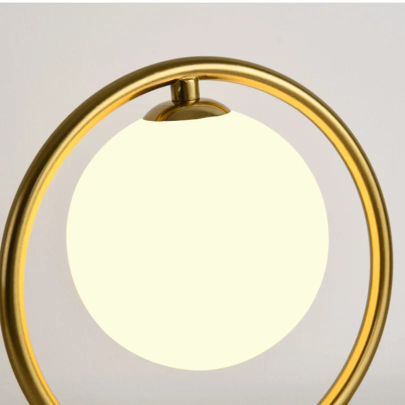 DecorBites™ Glass Ball LED Table Lamp for Stylish Bedroom Decor