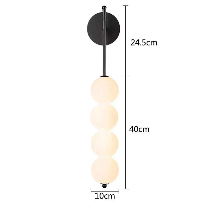 DecorBites™ Glass Ball LED Wall Sconce for Modern Living and Dining Room Decor