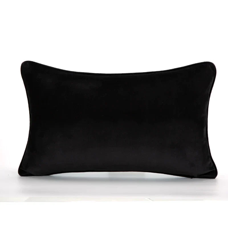 DecorBites™ Abstract Monochrome Jacquard Lumbar Pillow Cover for Chic Studio & Home Decor