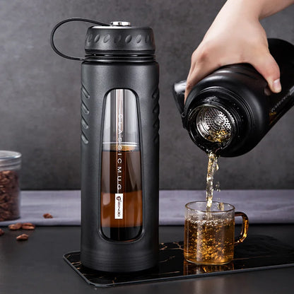 DecorBites™ Double-layer Insulated Glass Water Cup | Large-capacity Heat-resistant Tea Cup