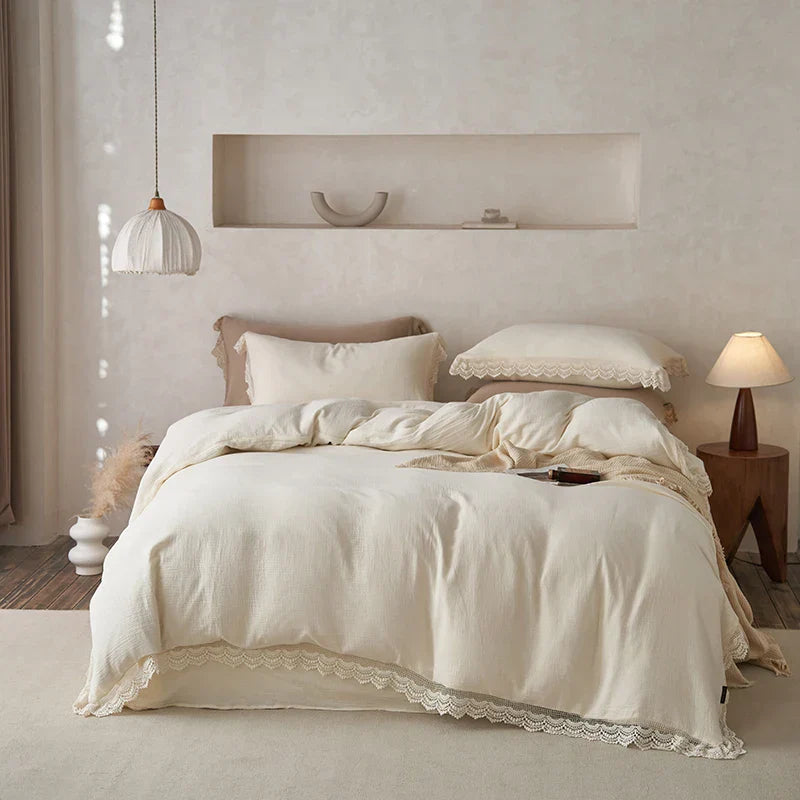 Cotton Lace Bedding Set