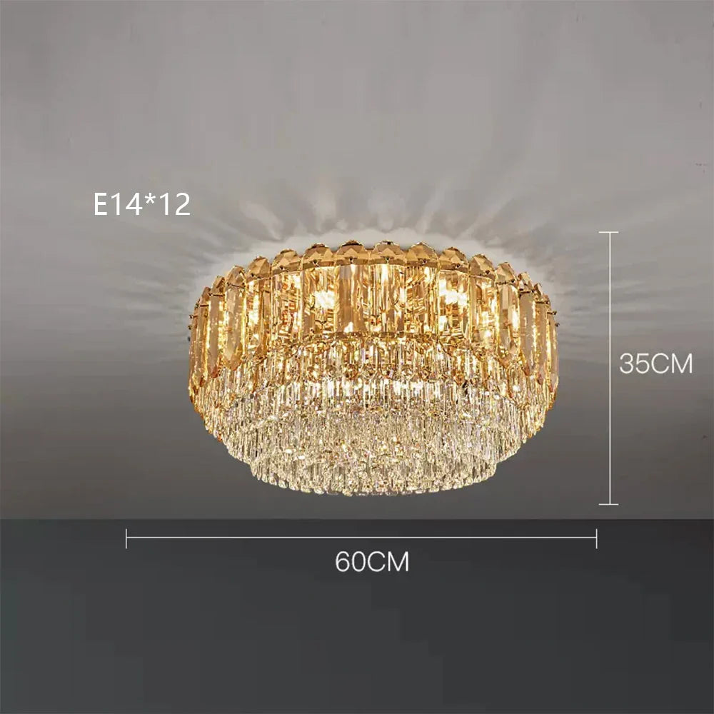 DecorBites™ Crystal LED Wall Lamp: Minimalist Luxury Lighting for Living Room TV Background