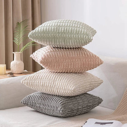 DecorBites™ Inyahome Sage Green Corduroy Velvet Pillowcase Set of 2 - Cushion Cover
