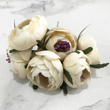 DecorBites™ Ivory Flower Cherry Stamen Berries Bundle for DIY Christmas Wedding Decor