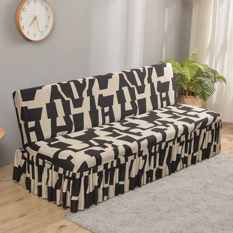 DecorBites™ Elastic Armless Futon Sofa Cover Slipcovers