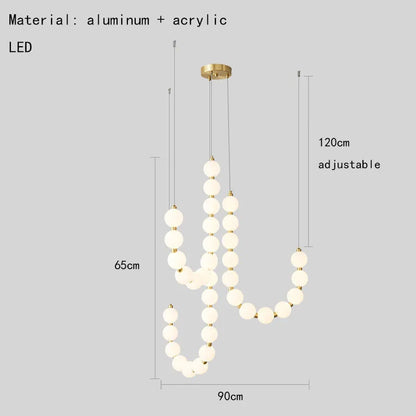 DecorBites™ Brass Round LED Pendant Lights Adjustable Wire Copper Aluminium Lamps