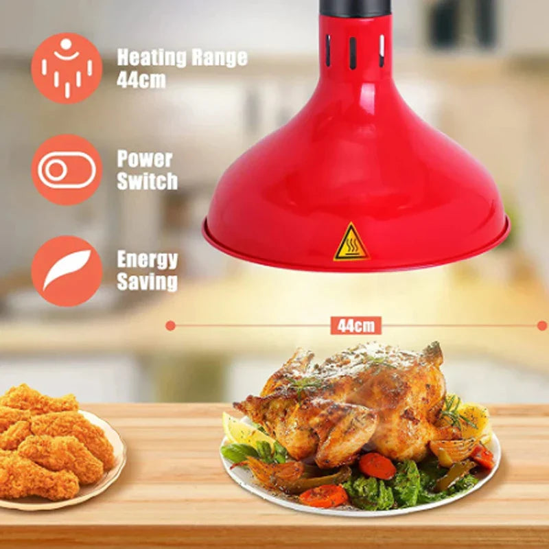 DecorBites™ Electric Food Heat Lamp: Telescopic Pendant Light for Restaurant's Kitchen Fixtures