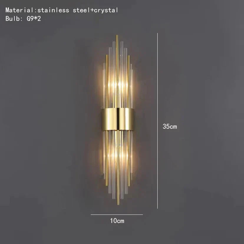 DecorBites™ Gold LED Wall Lamp Modern Light Luxury Sconce for Living Room & Bedroom