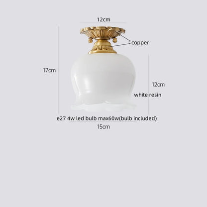 DecorBites™ Cotton Shape LED Ceiling Lamp - Cream. Nordic Style, Hallway Balcony Porch Light.