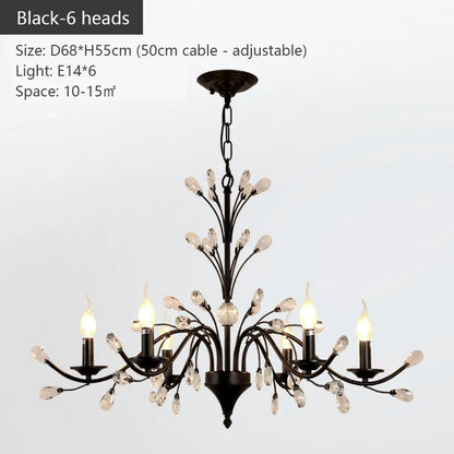 DecorBites™ Crystal LED Chandelier for Home Lighting in Bedroom Living Room Dining Kitchen