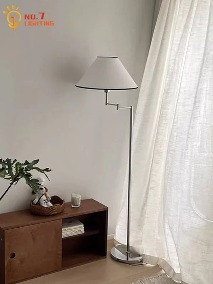 DecorBites™ Cream Rocker Arm LED Floor Lamp for Modern Living Spaces