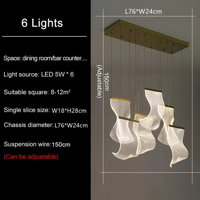 LED Stairs Pendant Lamp