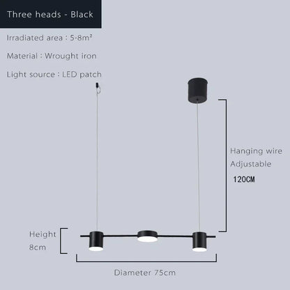 DecorBites™ Dimmable LED Ceiling Chandelier for Living Room & Kitchen - Modern Hanging Light Fixture