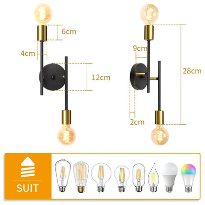 DecorBites™ LED Ceiling Chandelier: Modern Industrial Wall Sconce for Bedroom, Living Room, Kitchen