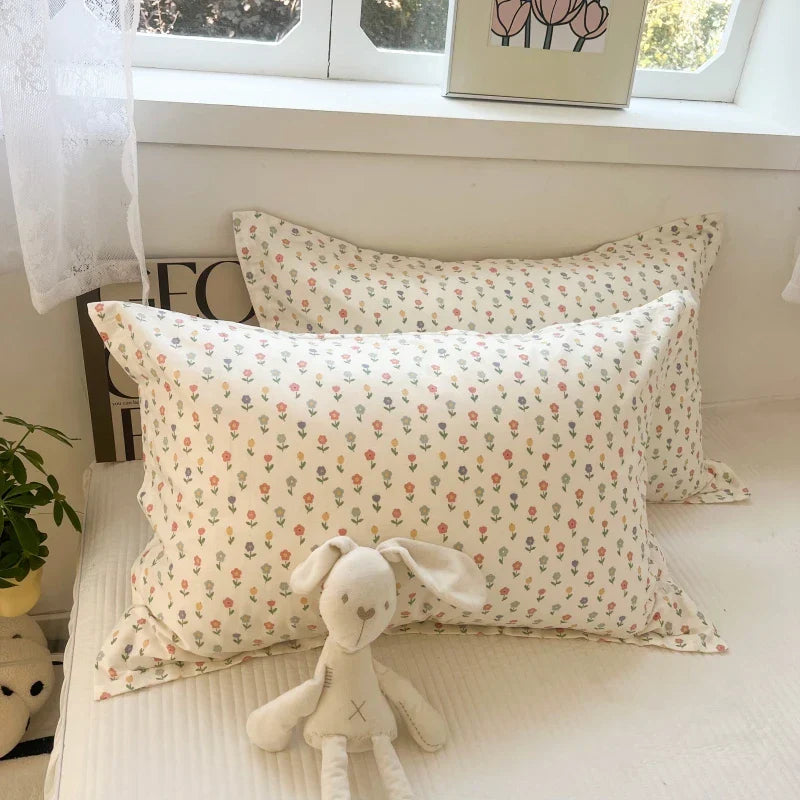 Floral Cotton Pillowcase Set