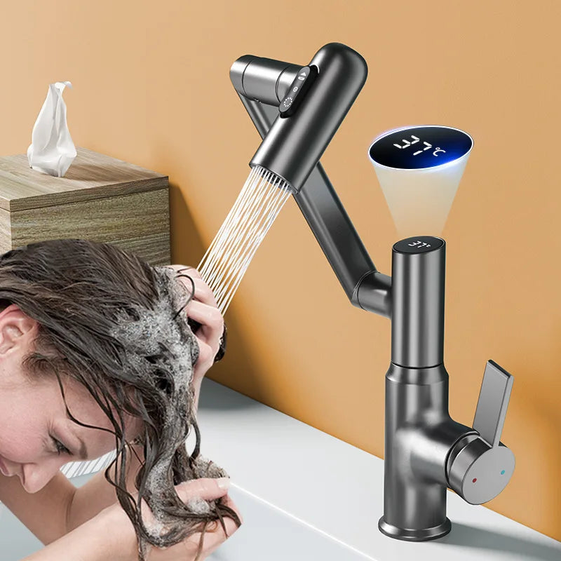 LED Rotating Basin Faucet