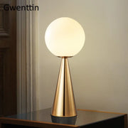 Gold Glass Ball Table Lamp