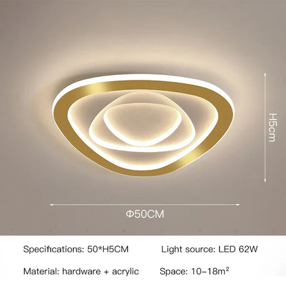 DecorBites™ Gold Luxury LED Ceiling Chandelier for Modern Living Rooms, Bedrooms, and Kitchens