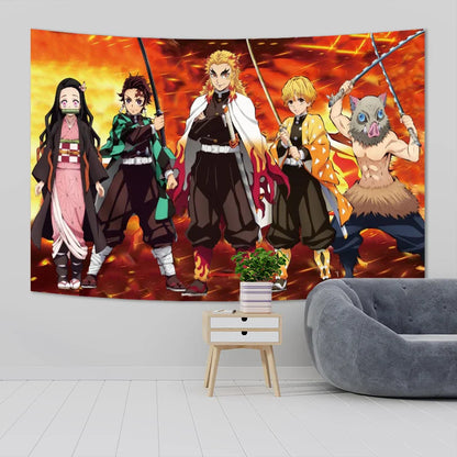 DecorBites™ Demons Slayer Anime Cloth Wall Tapestry Room Decor