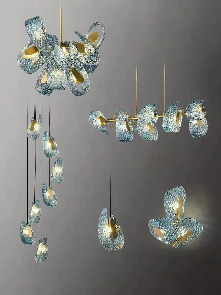Copper Peacock Ceiling Chandelier