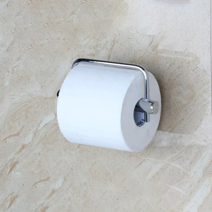 DecorBites™ Euro Silver Chrome Toilet Paper Holder Solid Brass Bathroom Accessories