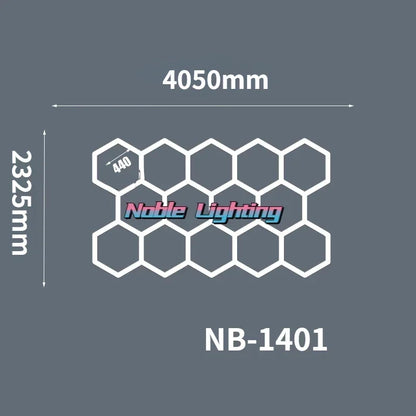 DecorBites™ Hexagon LED Ceiling Light for Barbershop and Garage Hair Salon