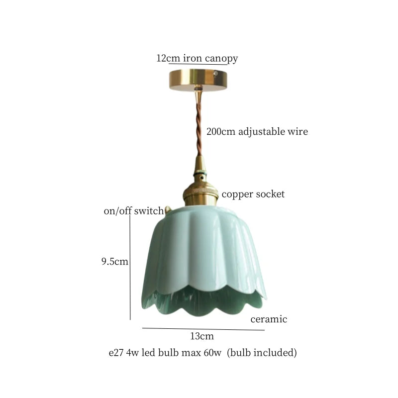 Green Ceramic Pendant Light