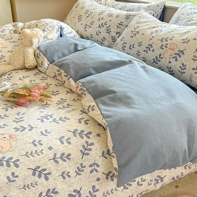 DecorBites™ Cozy Cotton Bedding Set: 160X210cm Quilt Cover for Adults, Warm & Soft Duvet Cover