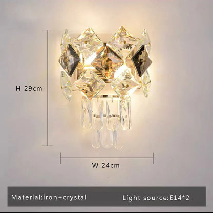 DecorBites™ Crystal Glass Ceiling Light for Bedroom & Living Room, Low Ceiling Chandelier