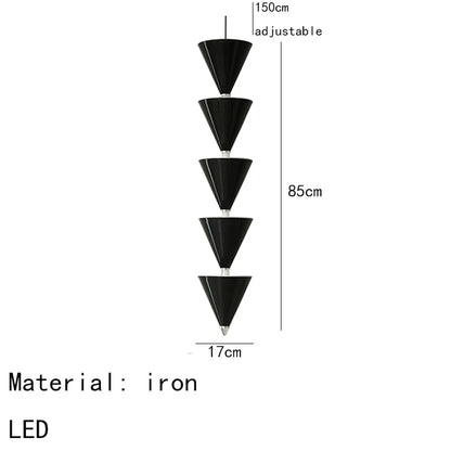 DecorBites™ Gold Black Cone LED Pendant Lamp for Stylish Home and Shop Lighting