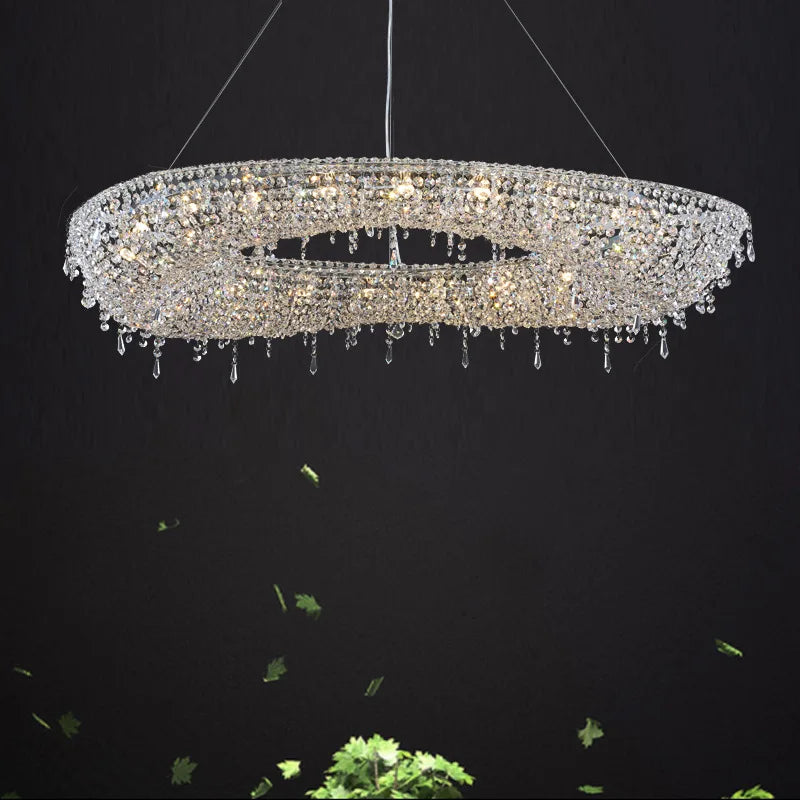 DecorBites™ Bird Nest Crystal Pendant Chandelier | Modern Hall Hotel Living Dining Room Luster