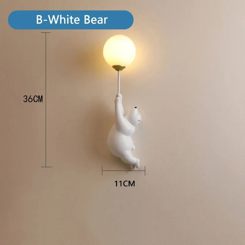 Bear Moon Wall Light
