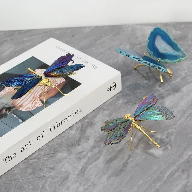 Crystal Agate Butterfly Sculpture