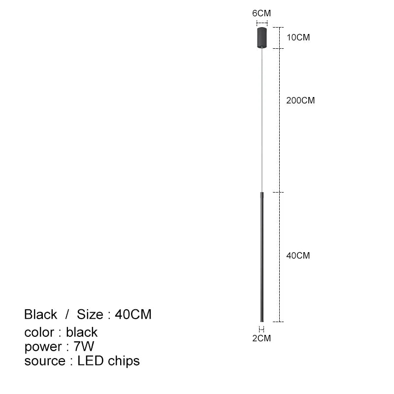 Nordic LED Line Chandelier