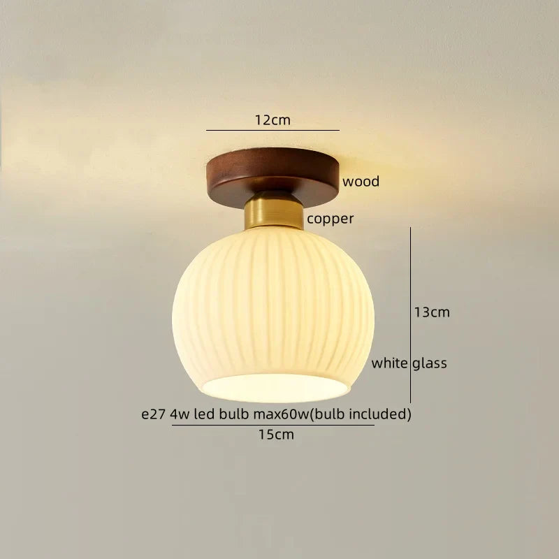 DecorBites™ Cotton Shape LED Ceiling Lamp - Cream. Nordic Style, Hallway Balcony Porch Light.