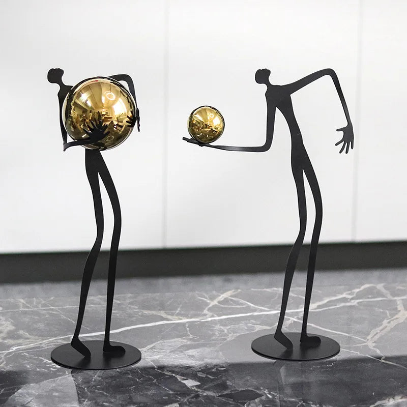 Gold Figure Metal Sculpture