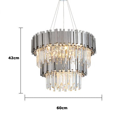 DecorBites™ Crystal LED Chandelier Suspension Lighting for Foyer