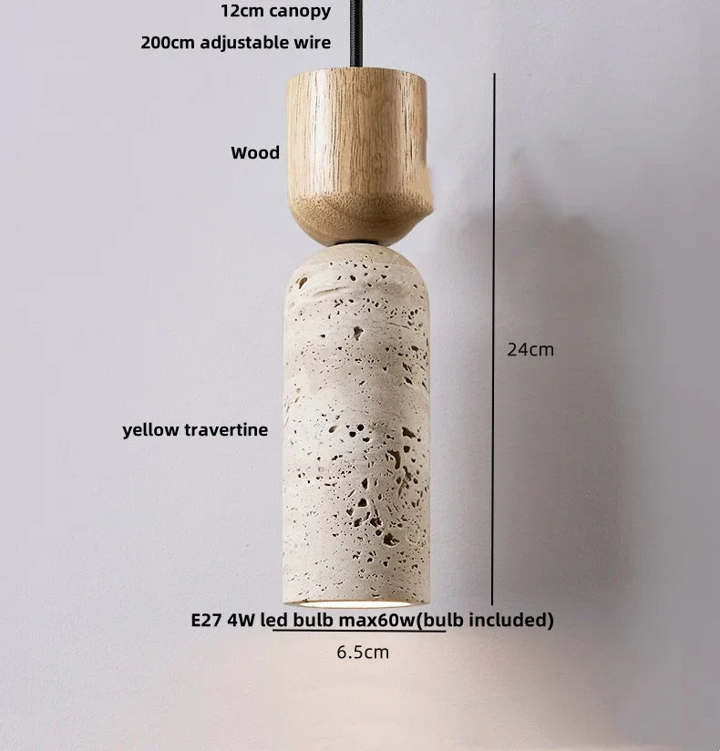 Travertine Wabi Sabi Pendant