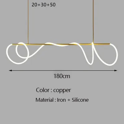 Chrome Hose Pendant Chandelier