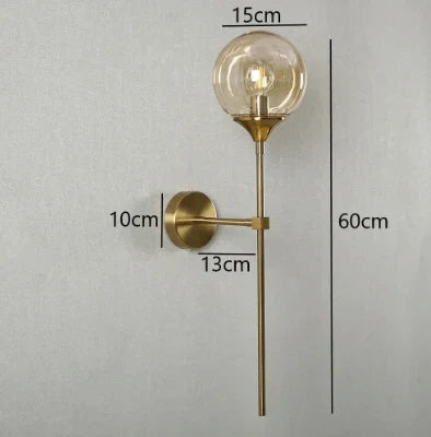 DecorBites™ Gold Glass Wall Lamp LED Indoor Light for Kitchen & Bathroom