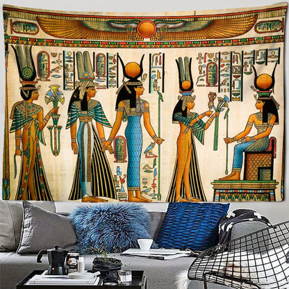 DecorBites™ Egyptian Pharaoh Tapestry Wall Hanging - Boho Hippie Home Decor