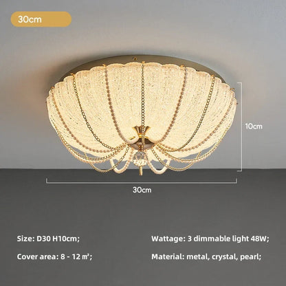 DecorBites™ Crystal Dimmable LED Ceiling Light for Modern Bedroom Decor