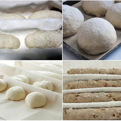 DecorBites™ Linen Cloth Baking Kit for Bread Dough Proving Baguette Flax Mat Pastry