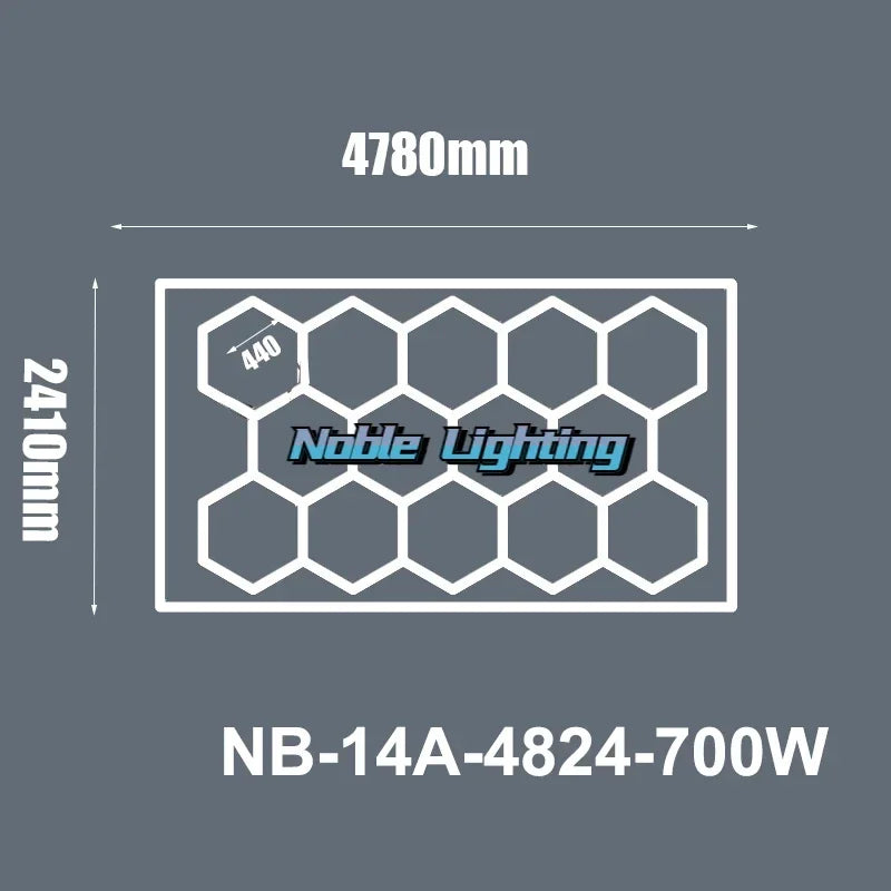 DecorBites™ Hexagon LED Ceiling Light for Barbershop and Garage Hair Salon