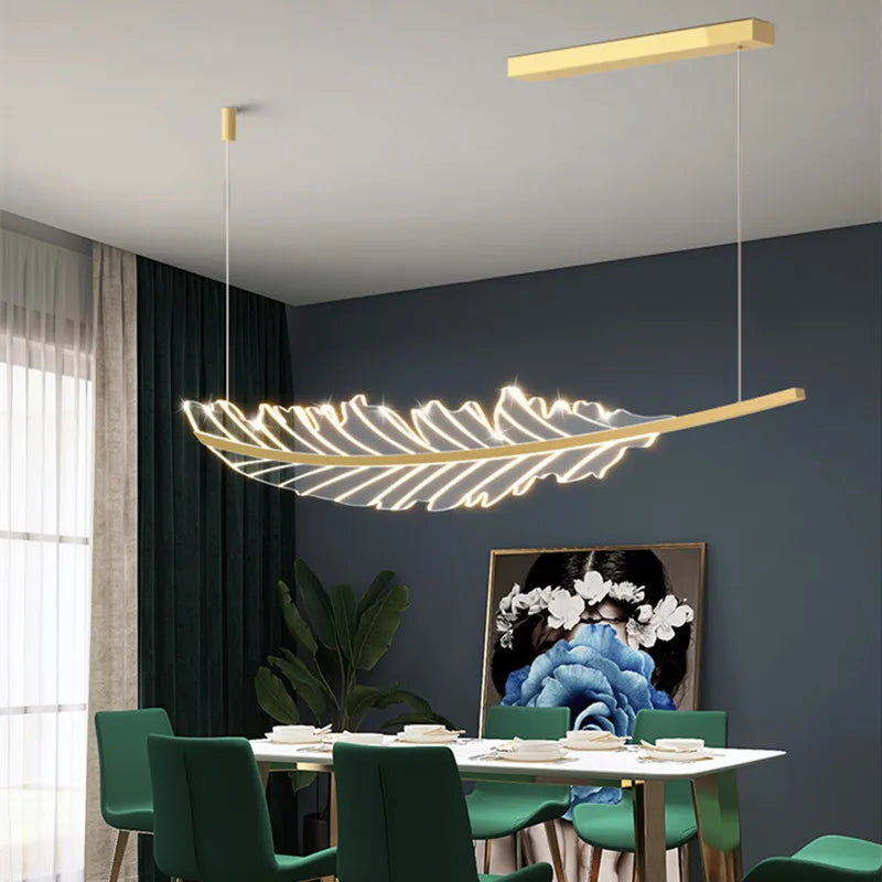 Golden Leaf Chandelier